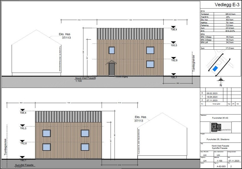 Tegninger fra rammetillatelsen Galleribilde