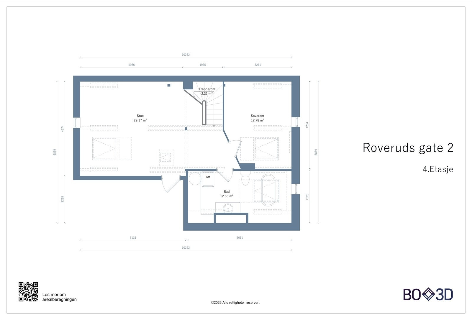 Plantegning etasje 4. Galleribilde