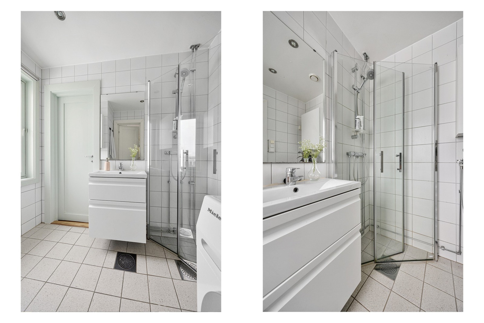 Flislagt bad som ble renovert i regi av borettslaget i 2009. Galleribilde