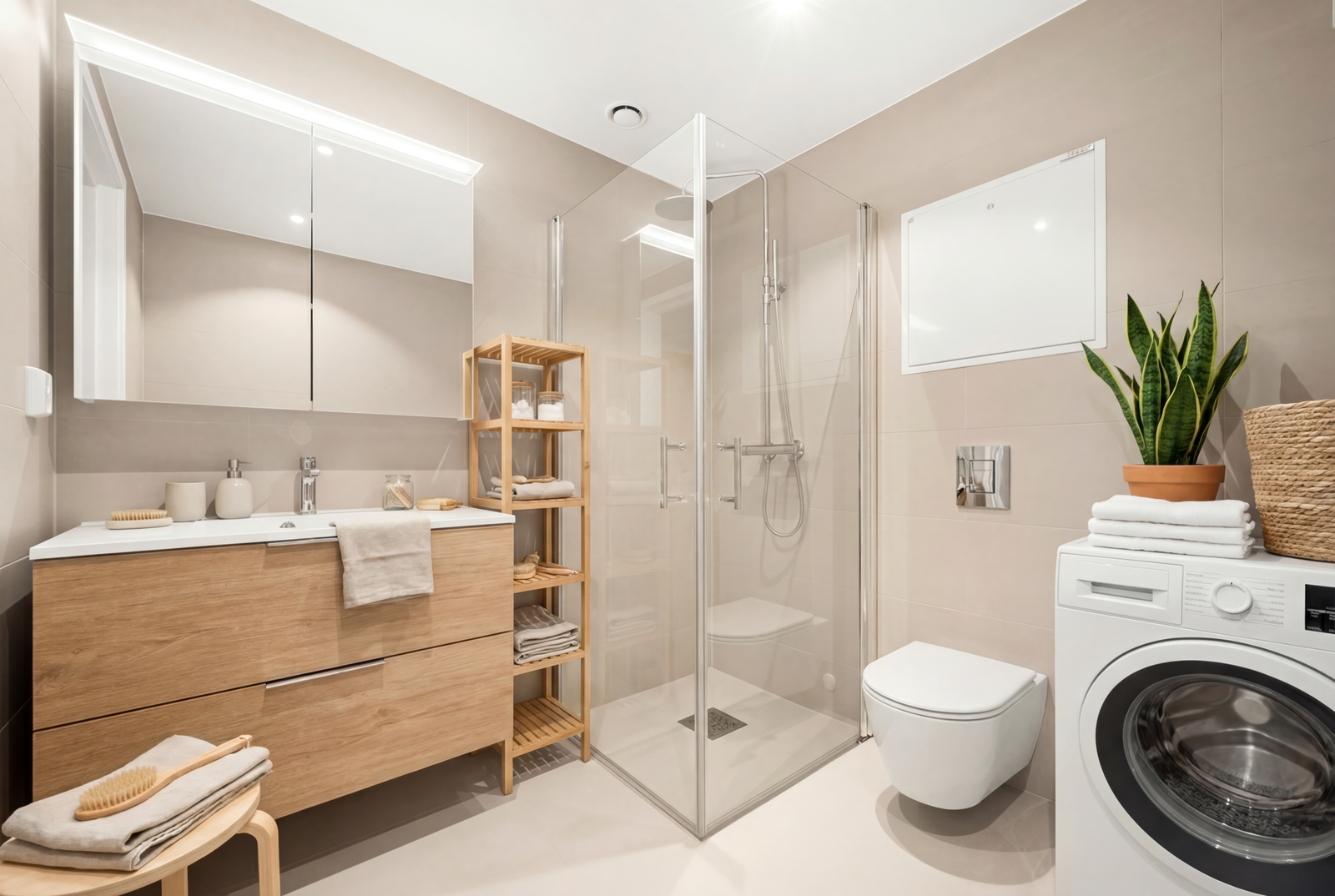 Digitalt stylet bilde av badet. Galleribilde