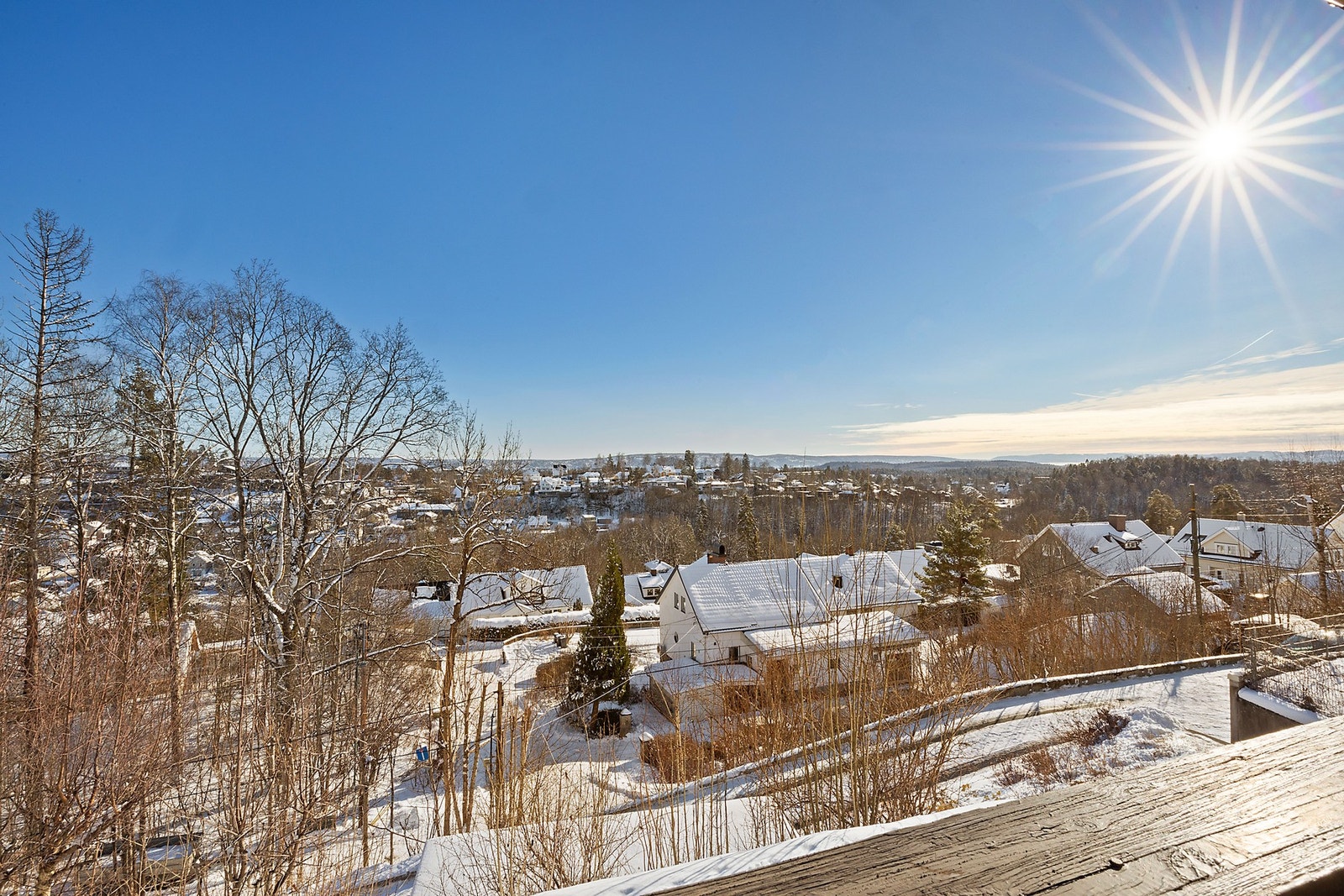 Flott utsikt fra balkongen. Galleribilde