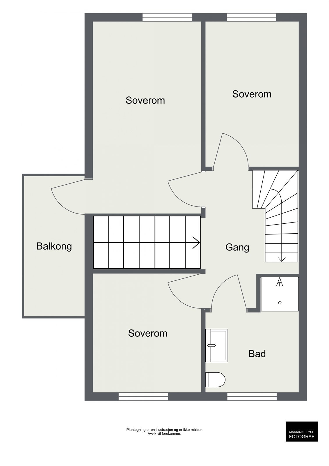 Plantegning 2.etg. Galleribilde