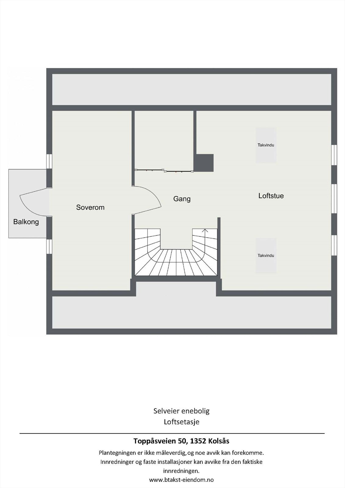 Plantegning loftetasje. Galleribilde