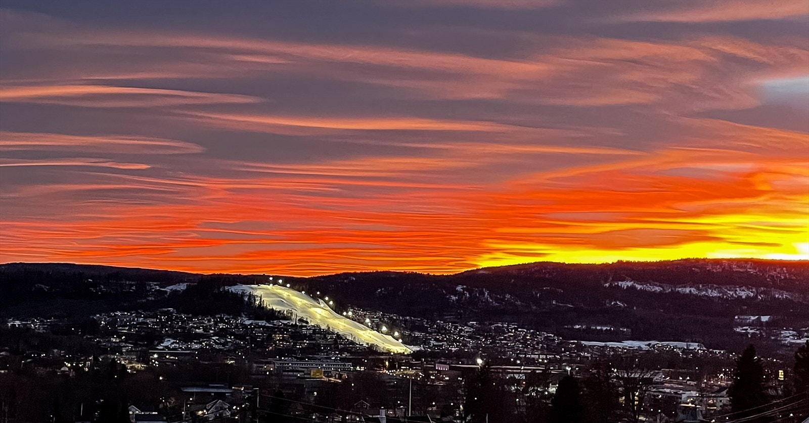Et fantastisk skue mot Kirkerudbakken. Galleribilde