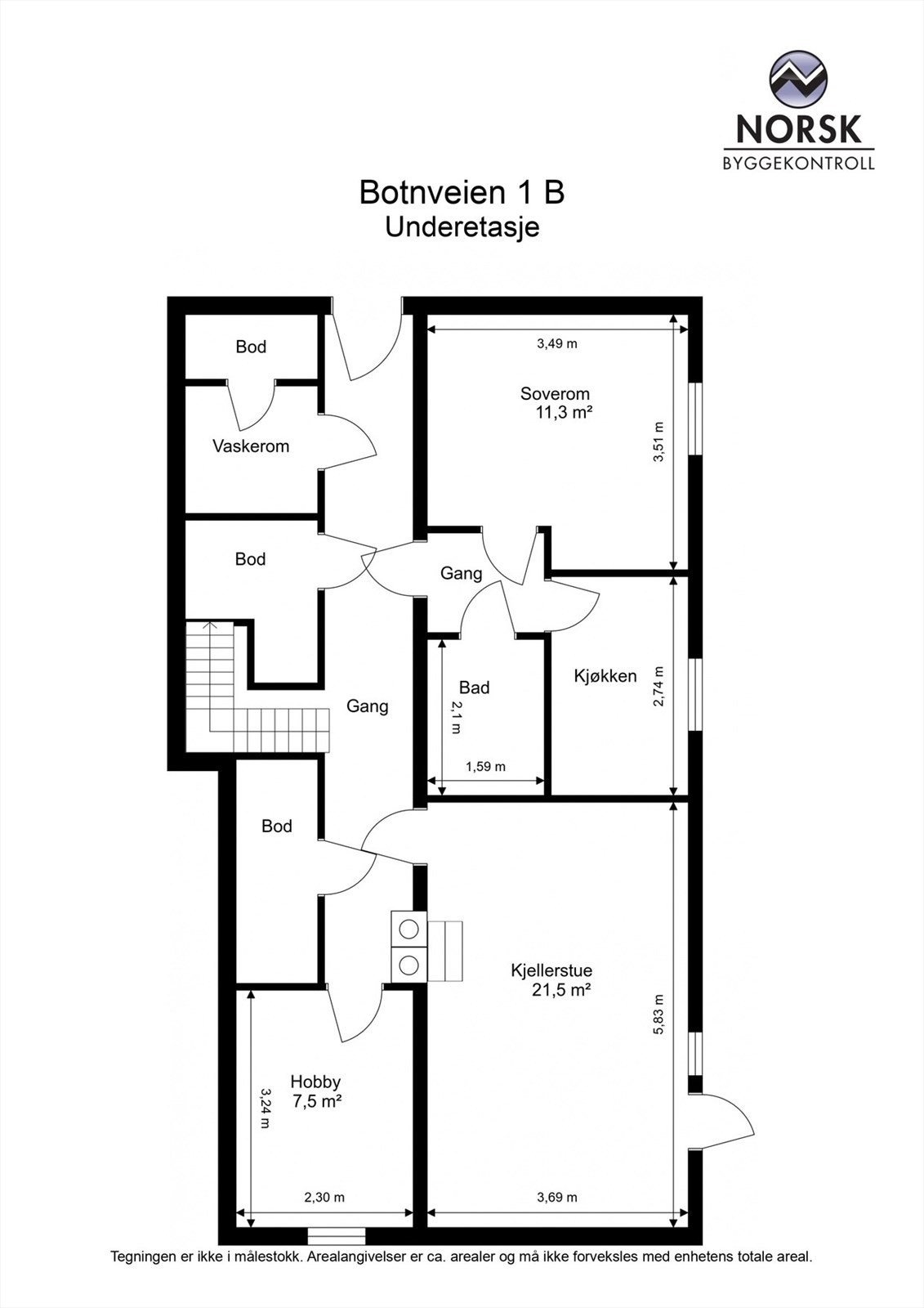Plantegning U.etg Galleribilde