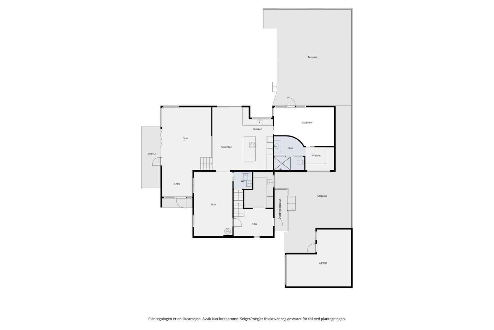 Plantegning 1. etg. Galleribilde
