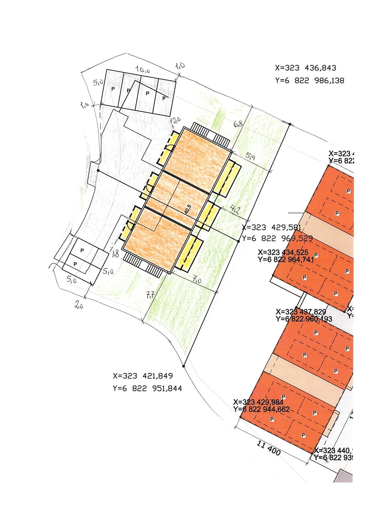Situasjonsplan 3 mannsbustad Galleribilde
