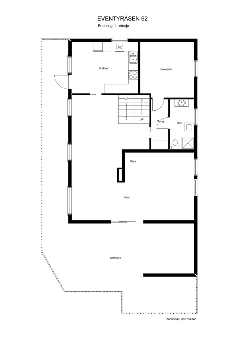 Plantegning første etasje Galleribilde