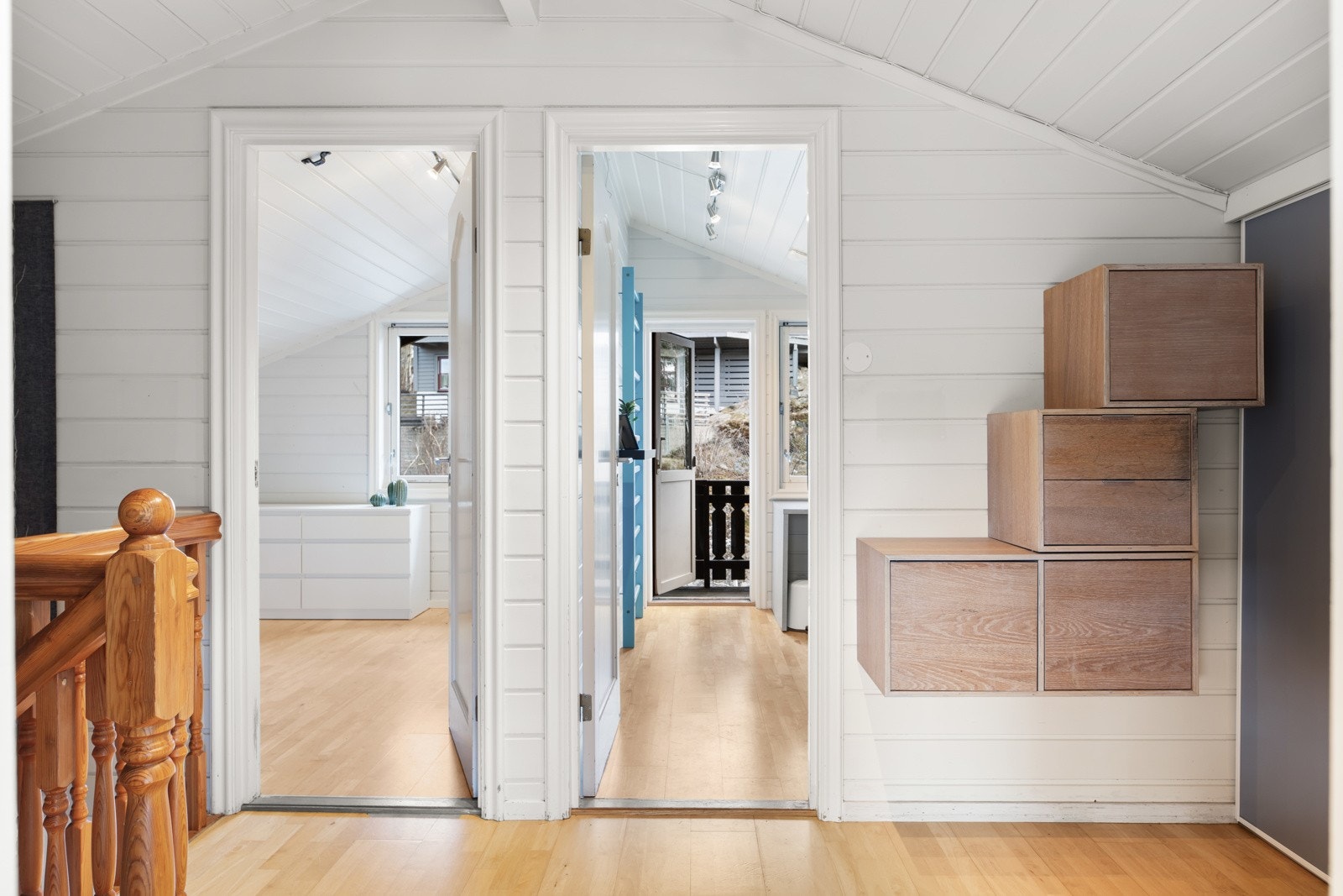 I boligens tredje etasje finner vi totalt tre soverom Galleribilde