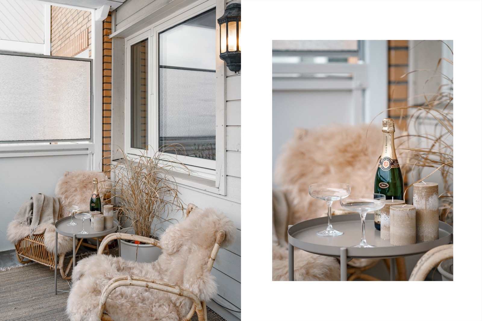 En fin uteplass som utvider leilighetens sosiale sone. Galleribilde