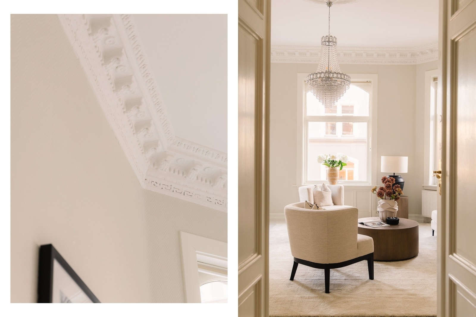 Doble fløydører og karnapp. Galleribilde