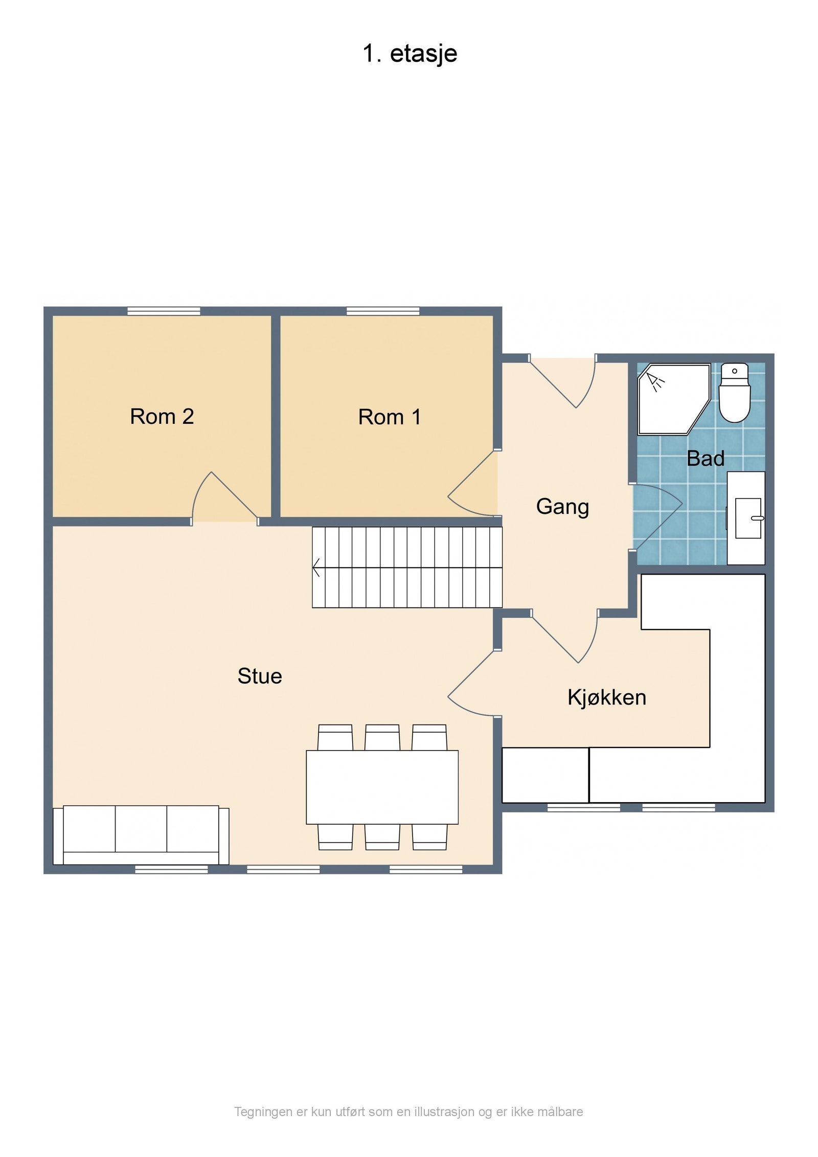 Plantegning 1.etg Galleribilde