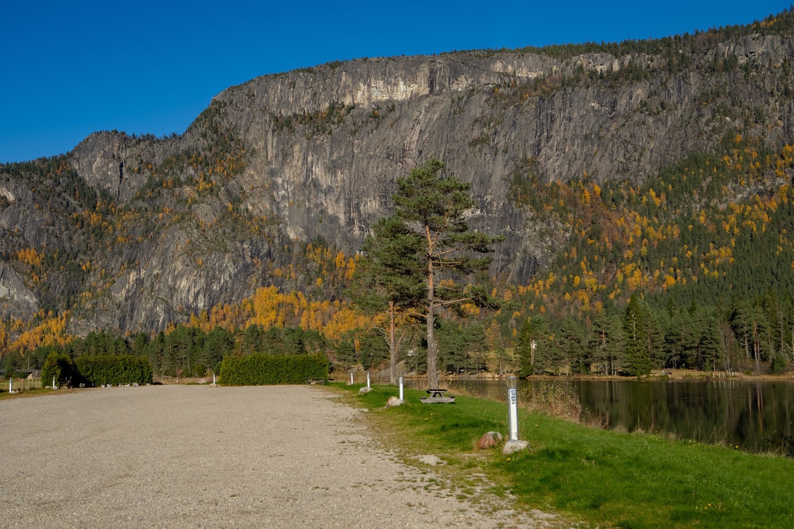 Plass til bobiler og campingvogner Galleribilde