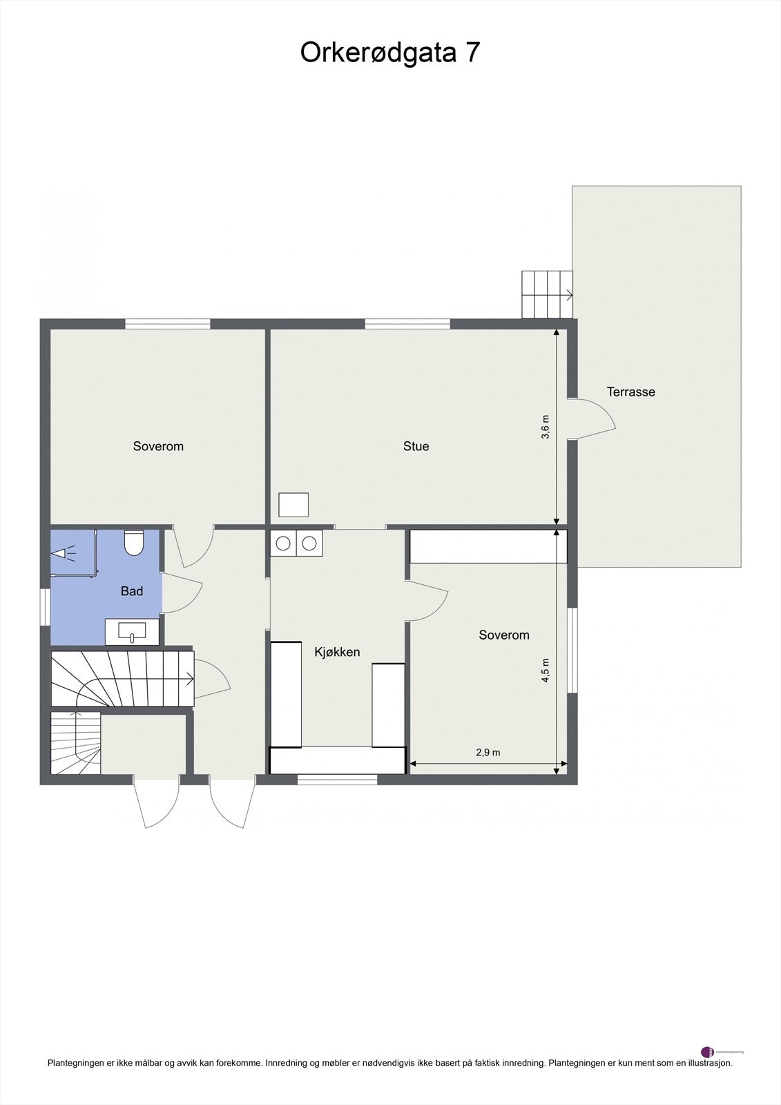 Alternativ plantegning 1.etasje. Galleribilde