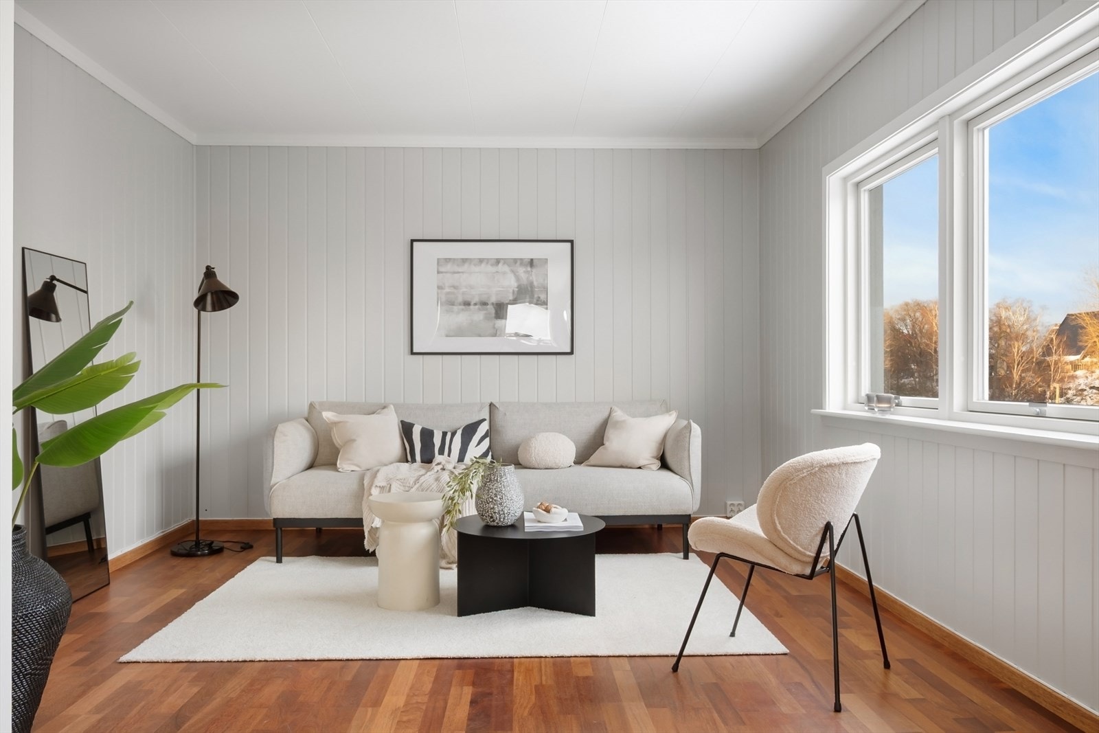 Se alternativ plantegning for etablering av soverom 2 i denne delen av stuen. Galleribilde