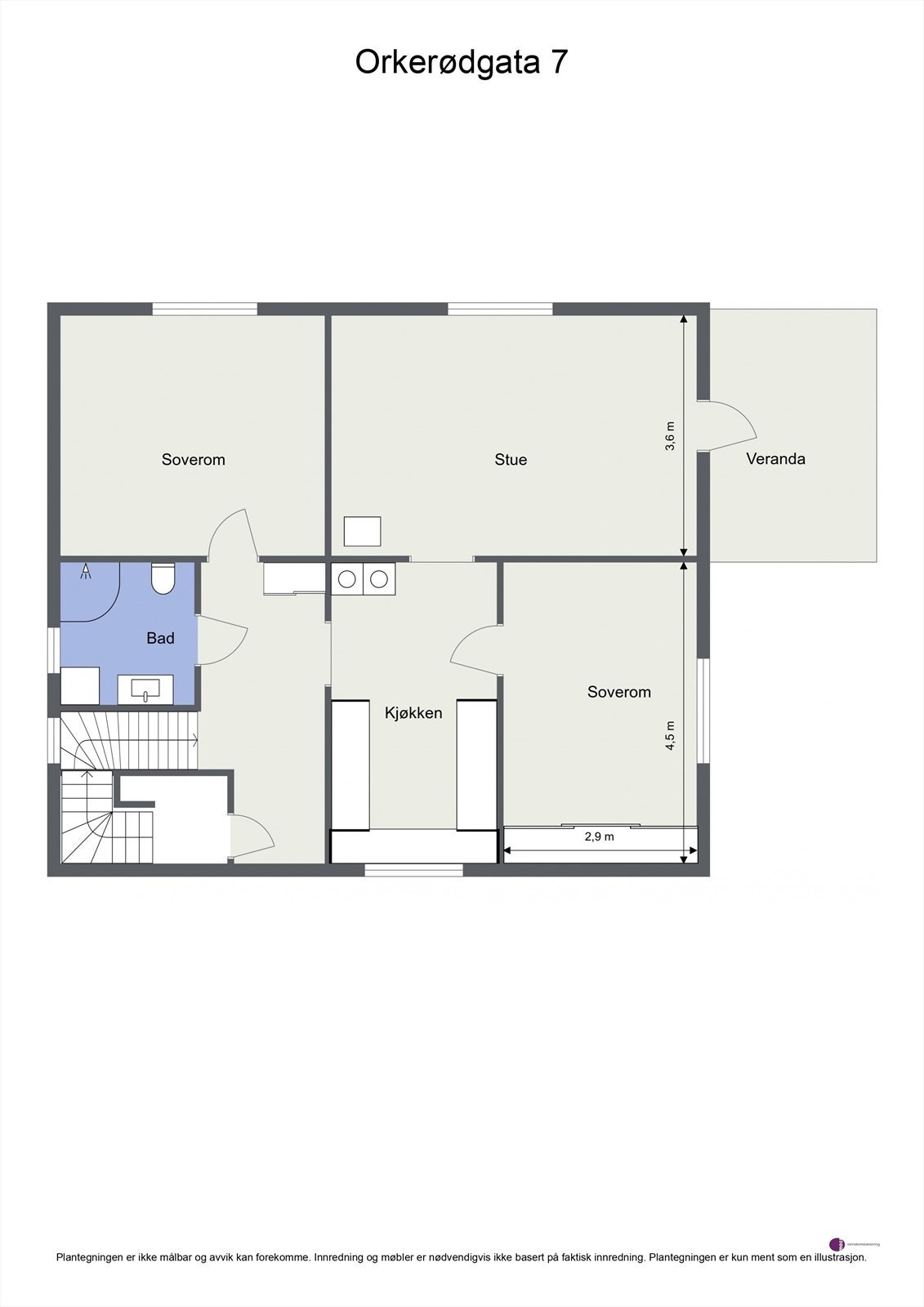 Alternativ plantegning 2.etasje. Galleribilde