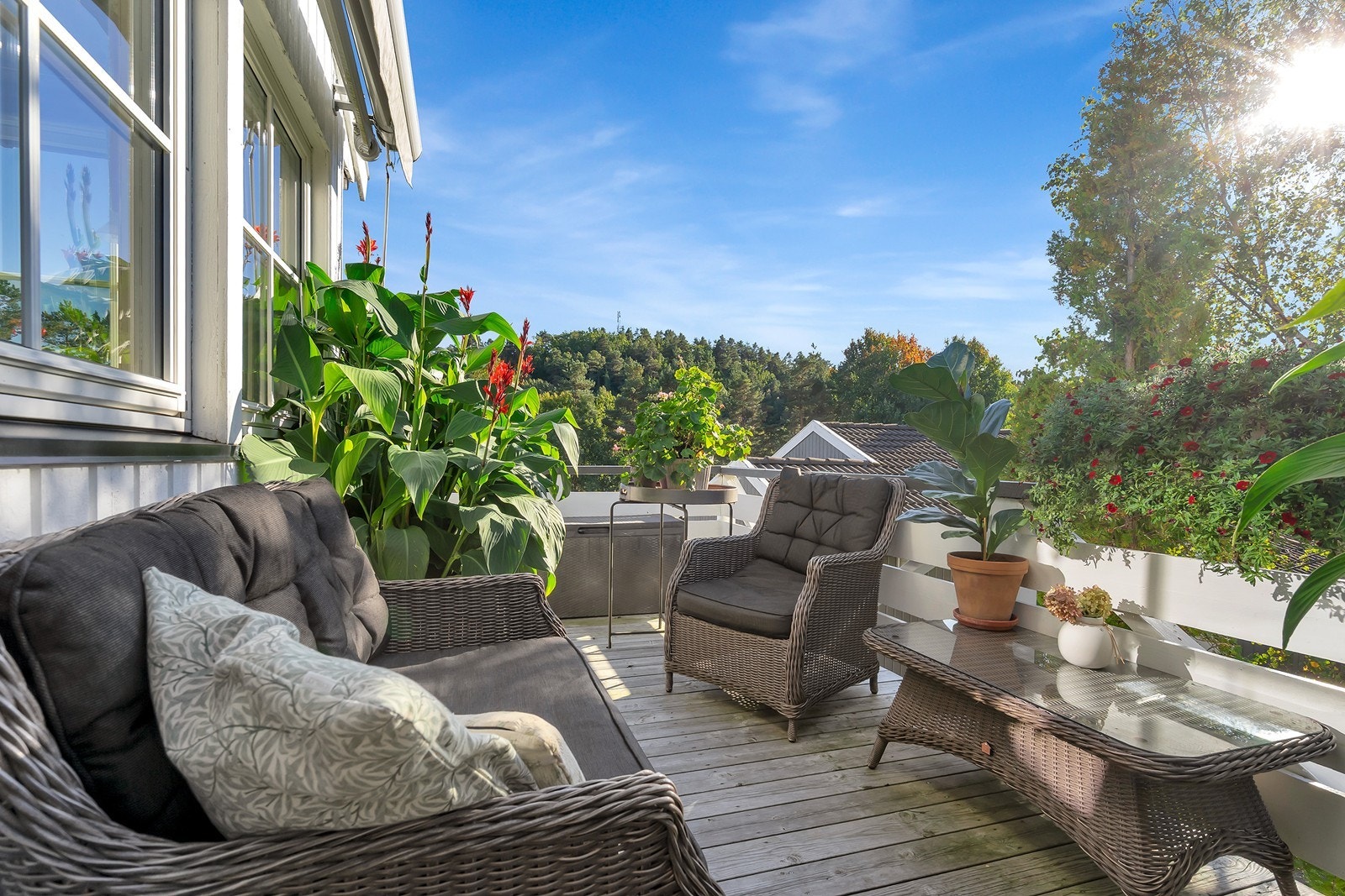 Koselig og usjenert terrasse Galleribilde