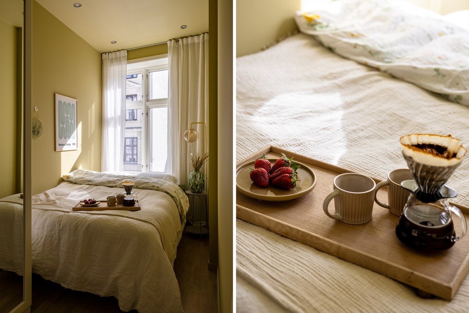 Det er også downlights på soverommet som gir et jevnt og behagelig lys på kvelden. Galleribilde