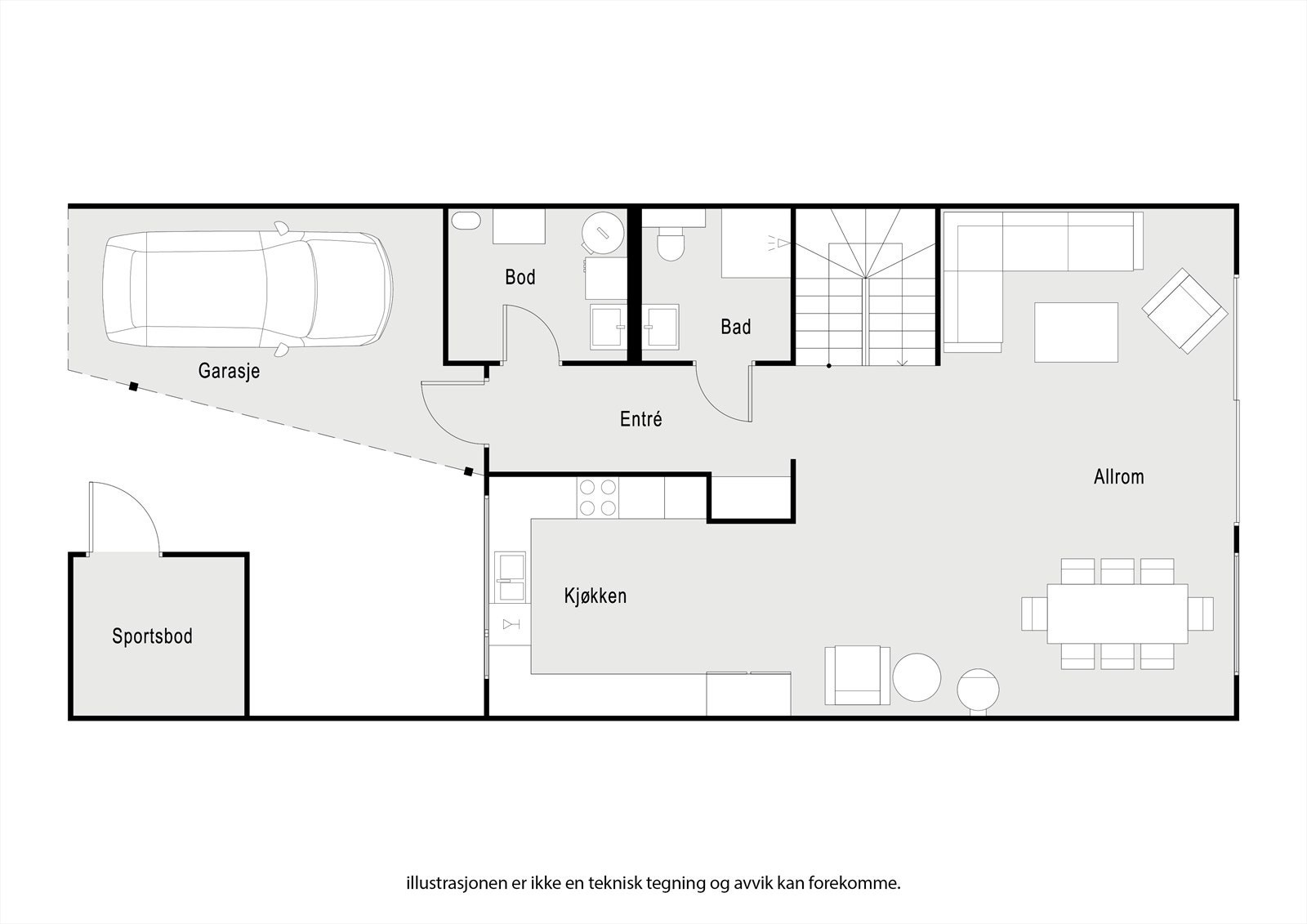 Planskisse 1. etasje Galleribilde