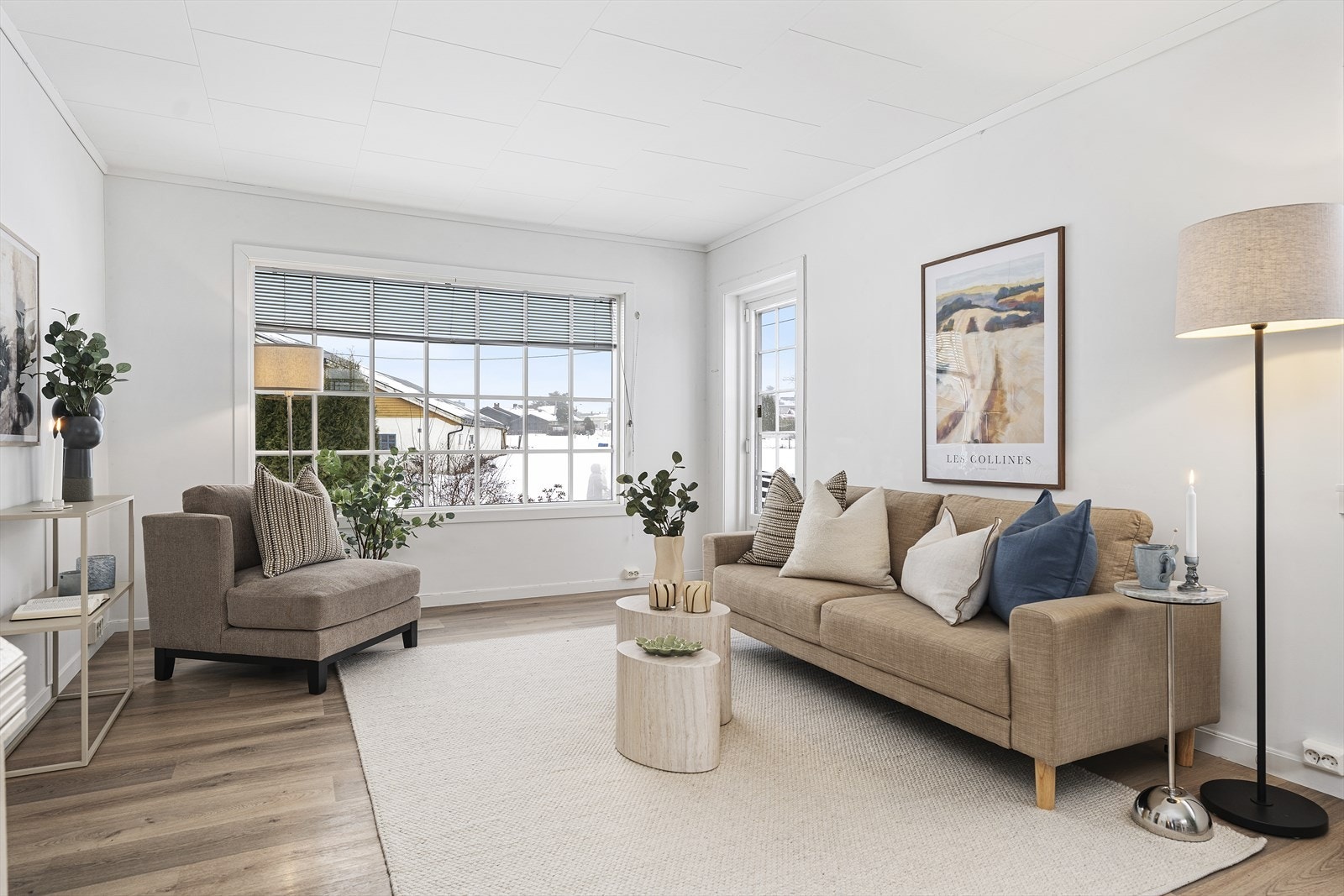 Store deler av boligen ble oppusset innvendig i 2018. Galleribilde