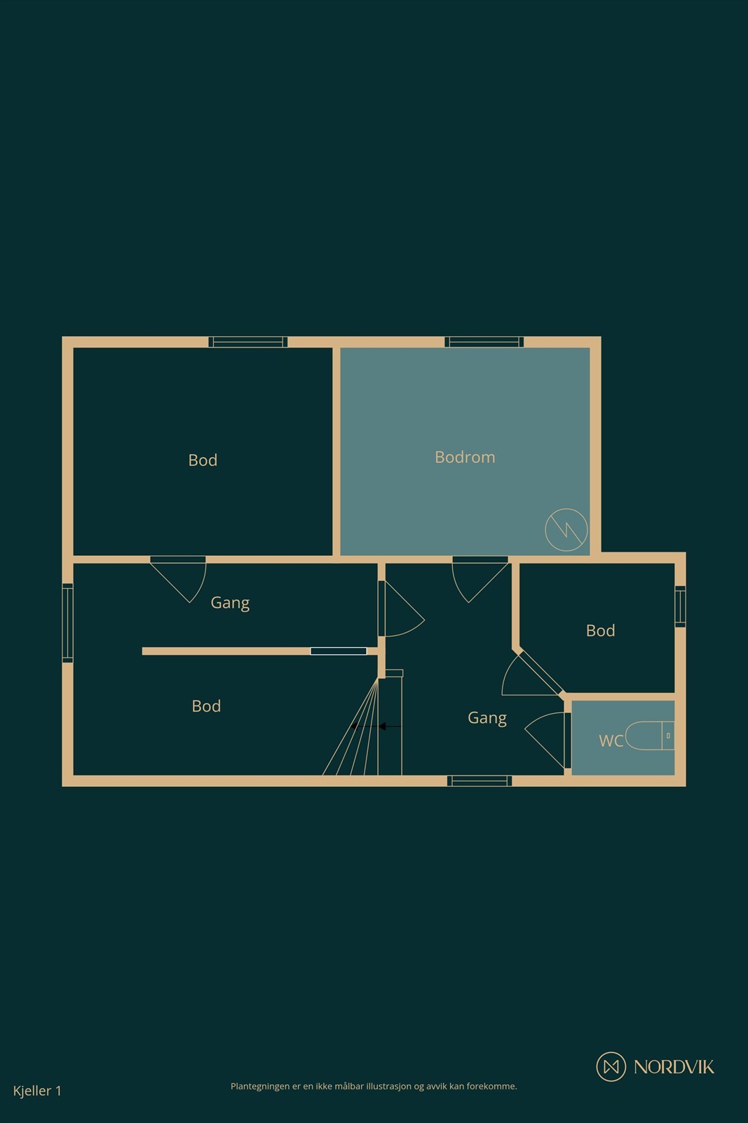 Plantegning kjeller Galleribilde