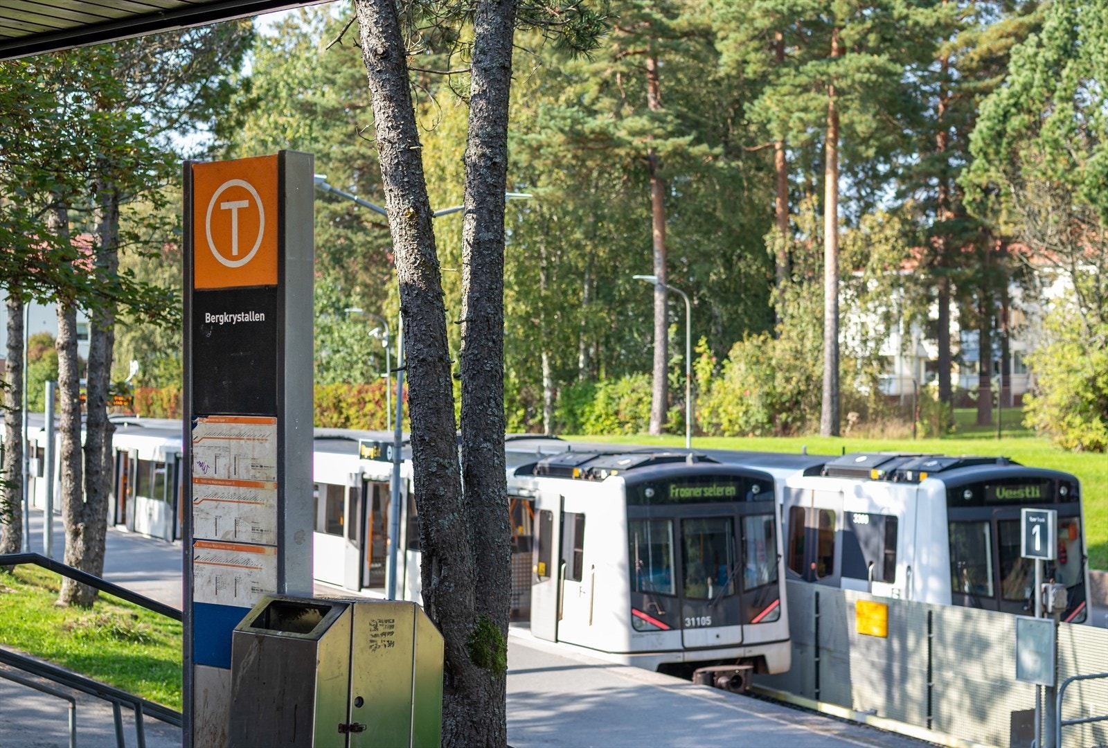 Det er ikke mange minuttene til Bergkrystallen T-banestasjon Galleribilde