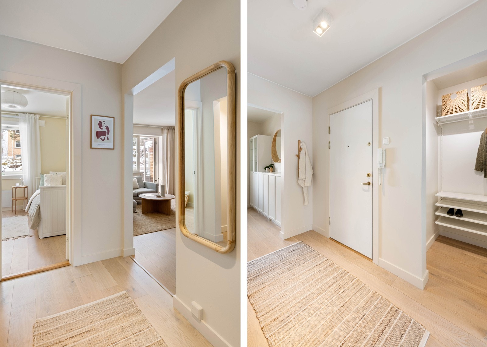 Innbydende entré med liten bod som fungerer som en fin garderobe Galleribilde