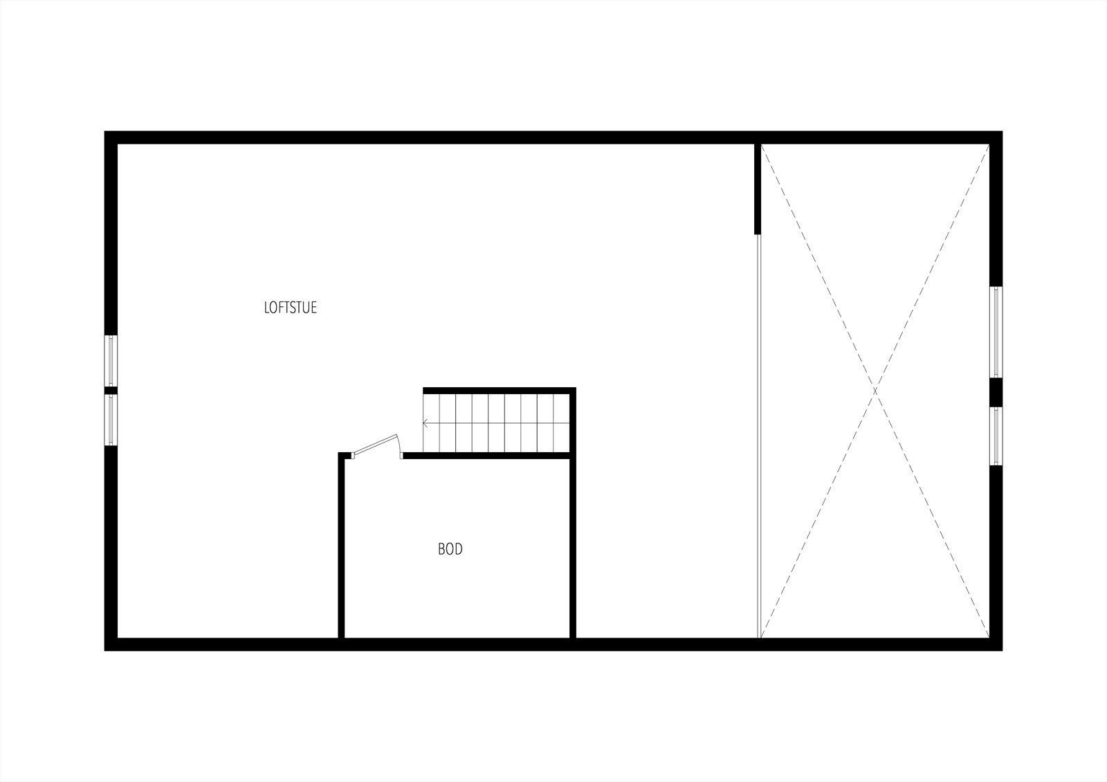 Planløsning loft Galleribilde
