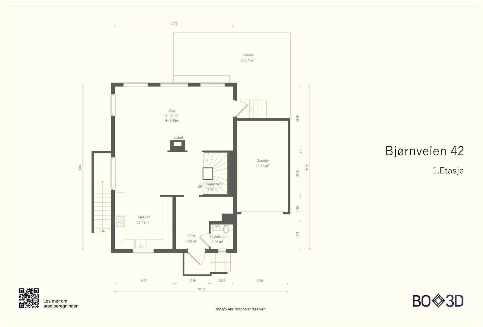 Plantegning 1. etasje Galleribilde