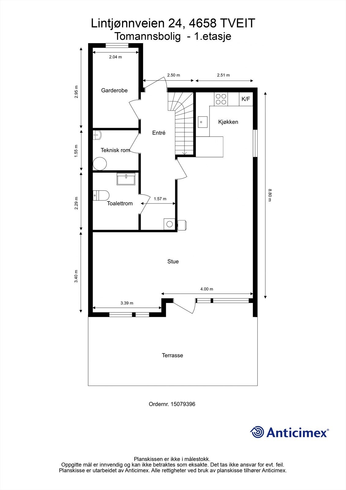 Plantegning Tomannsbolig - 1.etasje Galleribilde