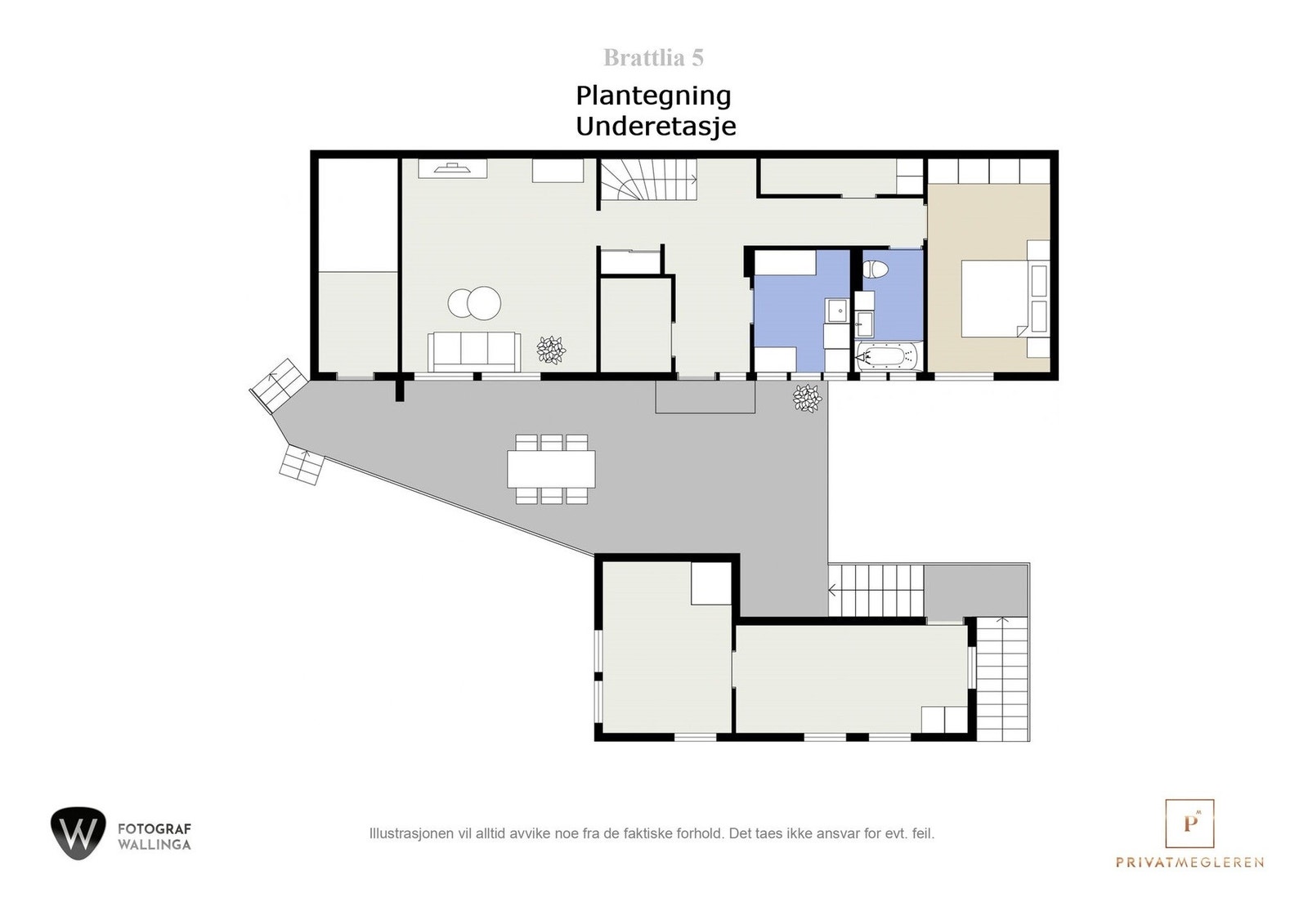 Plantegning underetasjen. Galleribilde