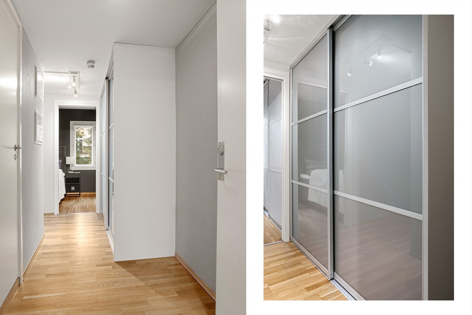 Romslig entrè med plass til å henge fra seg yttertøy og sette fra seg sko Galleribilde