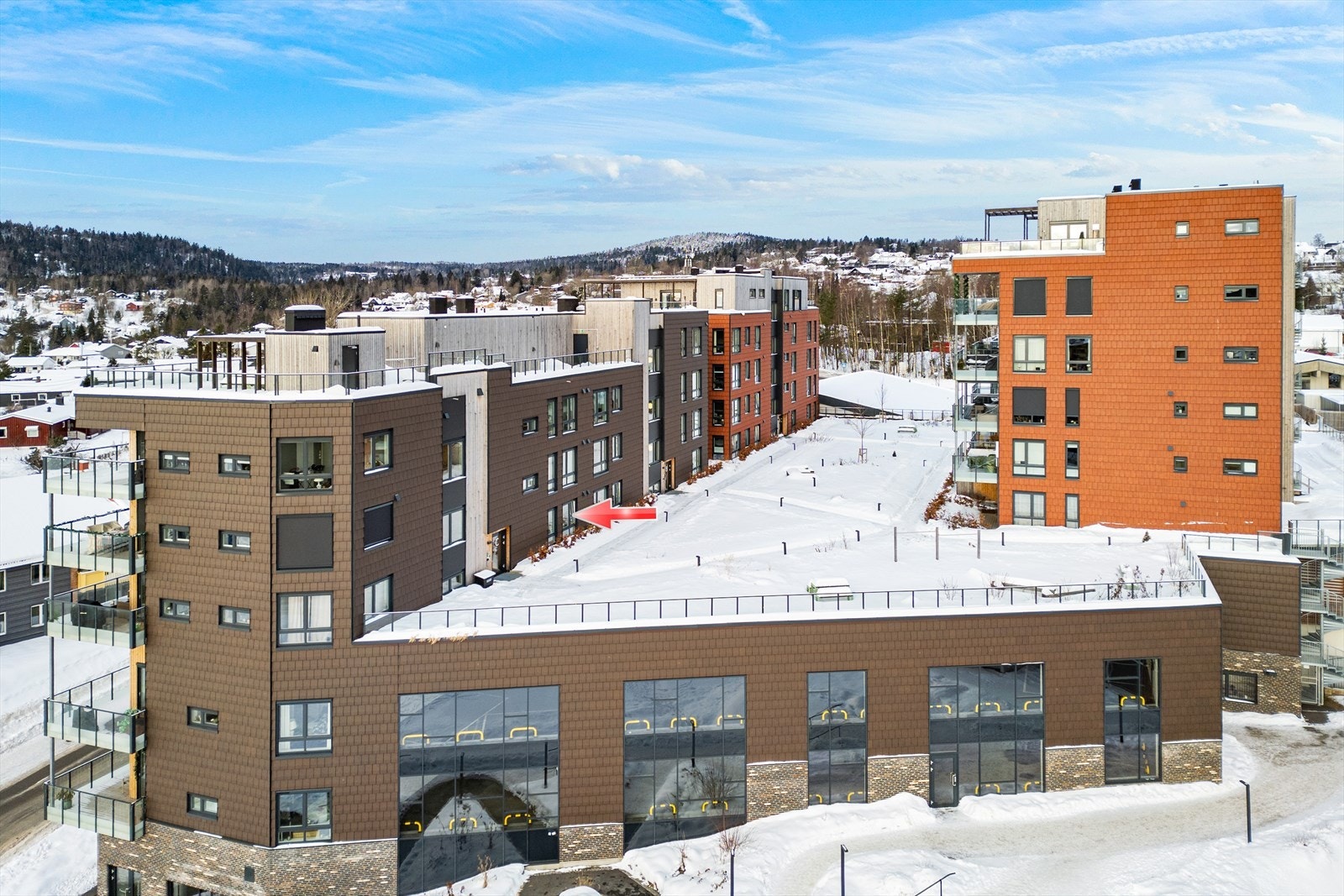 Leiligheten ligger med fin og rolig internbeliggenhet Galleribilde