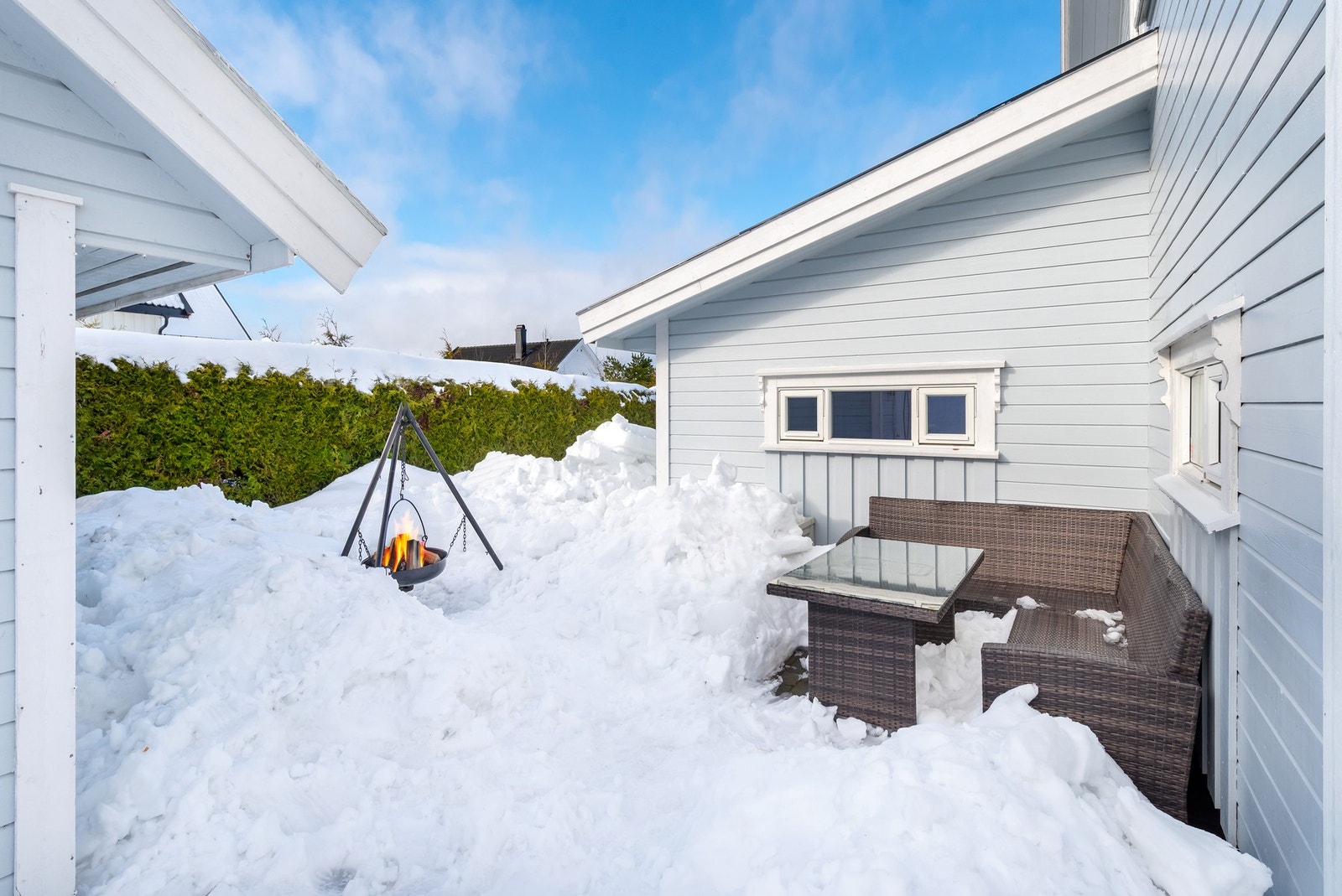 Skjermet grill-/uteplass Galleribilde