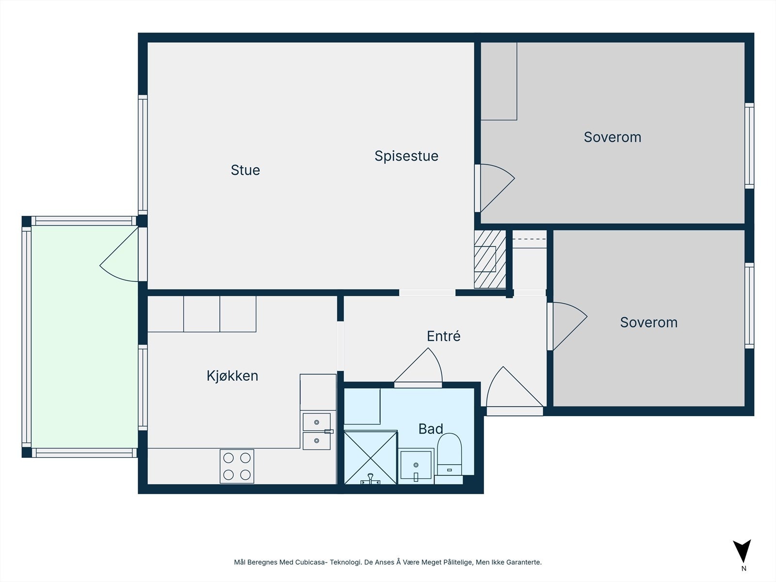 2D Floor Plan for 8b Tordenskjolds Gate.jpg Galleribilde