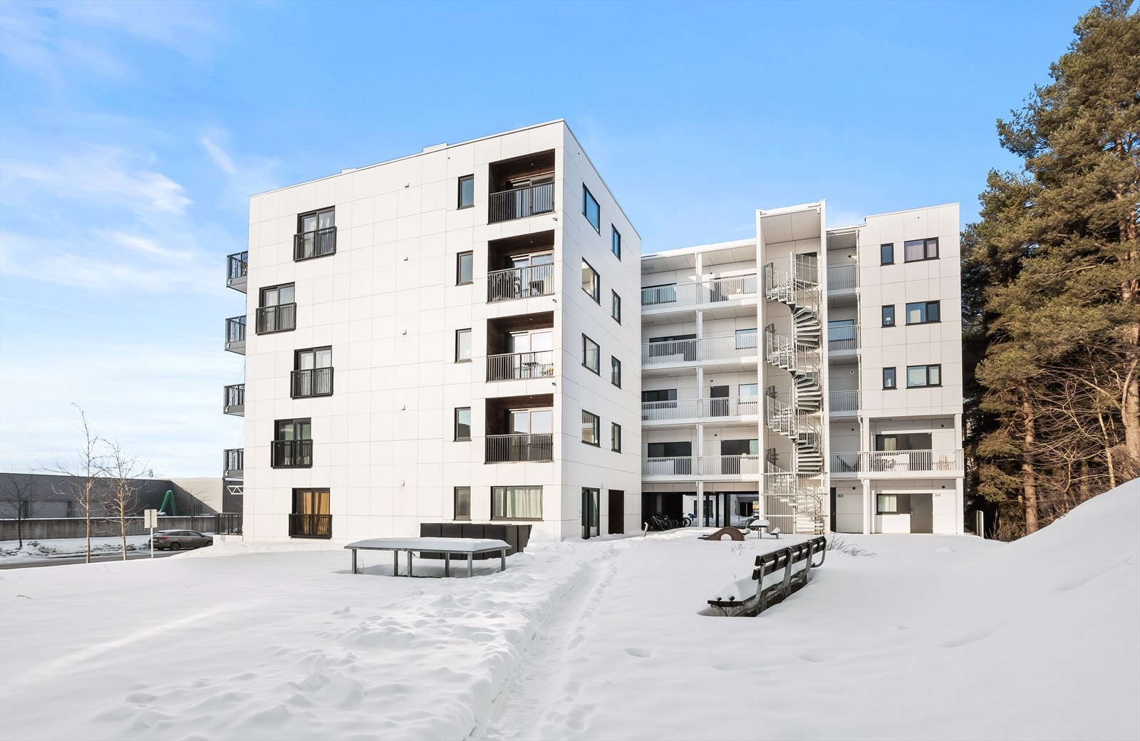 Bygget er fra 2019 og er en del av Quadraturen Boligsameie. Galleribilde