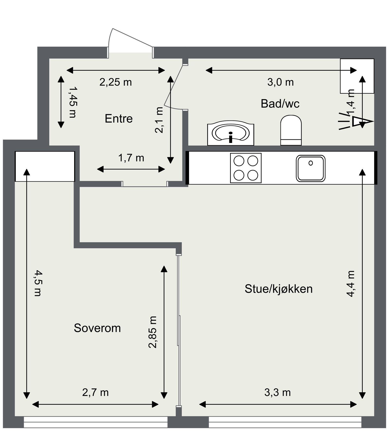 Plantegning. Galleribilde