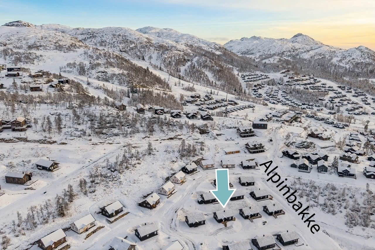 Hytta ligger suverent til med ski inn ut og få stavstak til langrennsløypa. Galleribilde
