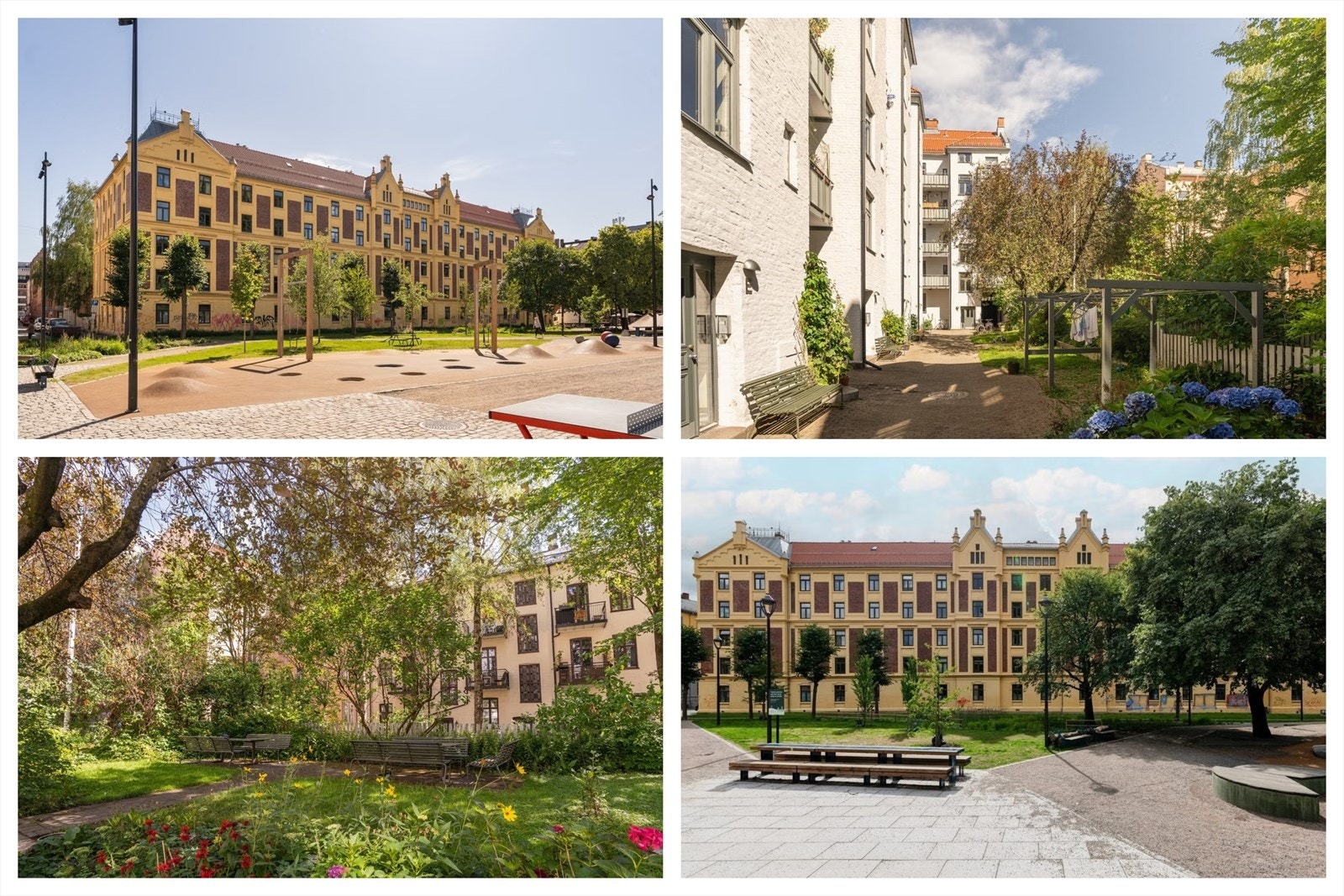 Rudolf Nilsen Plass Brl. består av 56 leiligheter fordelt over fem etasjer og ti oppganger. Heimdalsgata 26 er kjent som et kunstnerhjem ettersom forfatteren Rudolf Nilsen bodde her en periode i barndommen Galleribilde