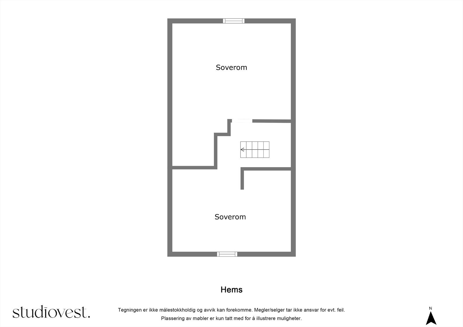 Planskisse Hems 2D. Galleribilde