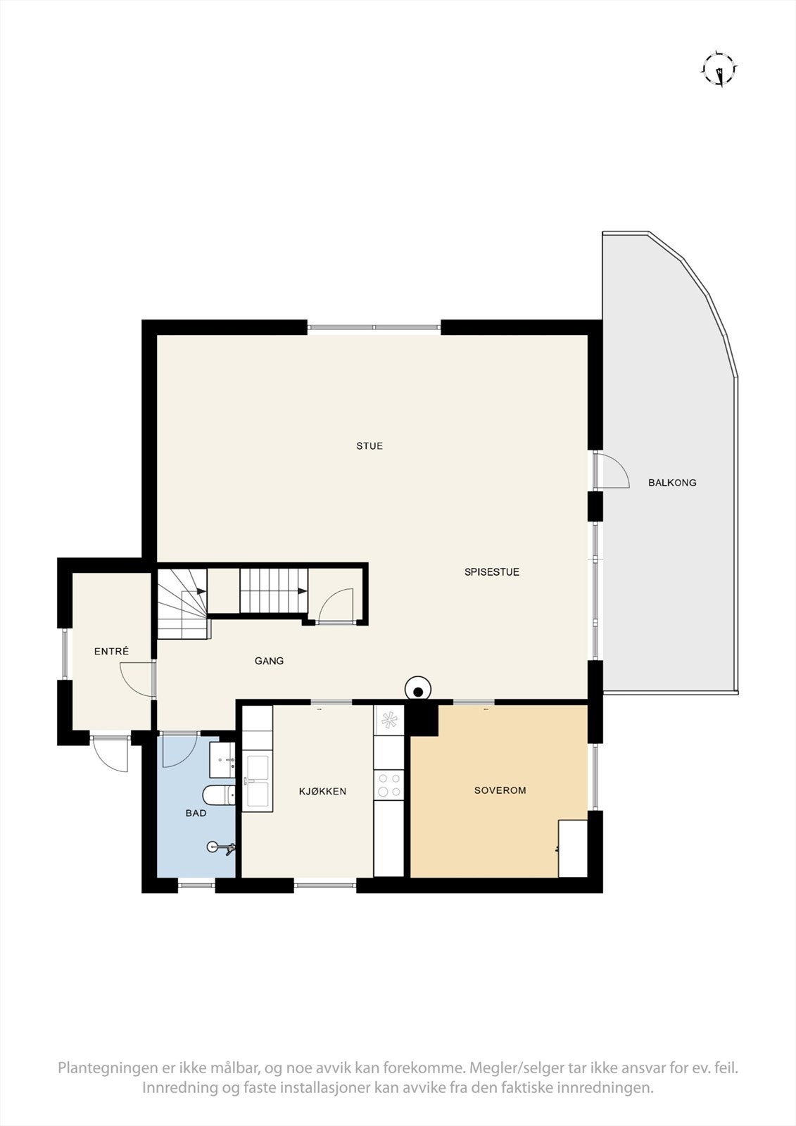 Plantegning 1. etasje Galleribilde