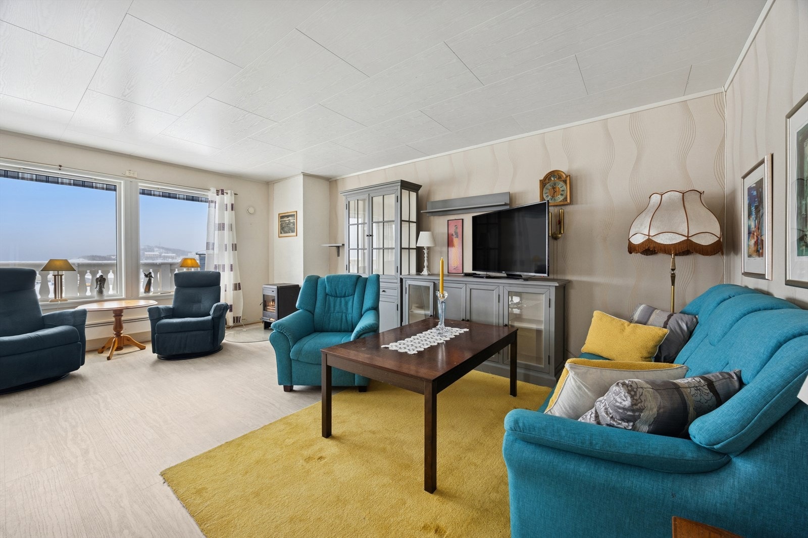 Leiligheten kan skilte med stue og kjøkken i åpen og sosial løsning. Galleribilde