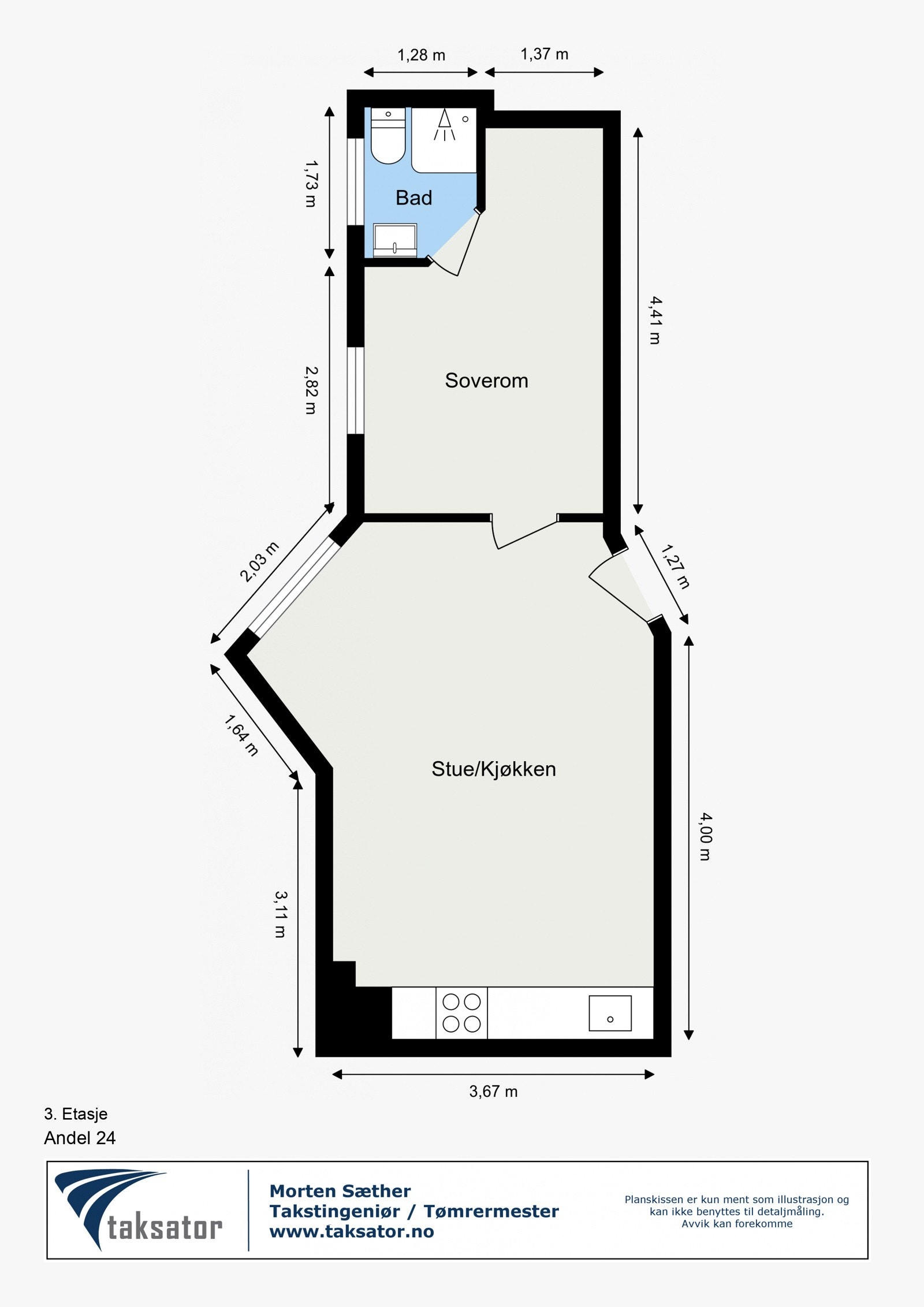 Waldemar Thranes gate 57 - leilighet 304 Galleribilde