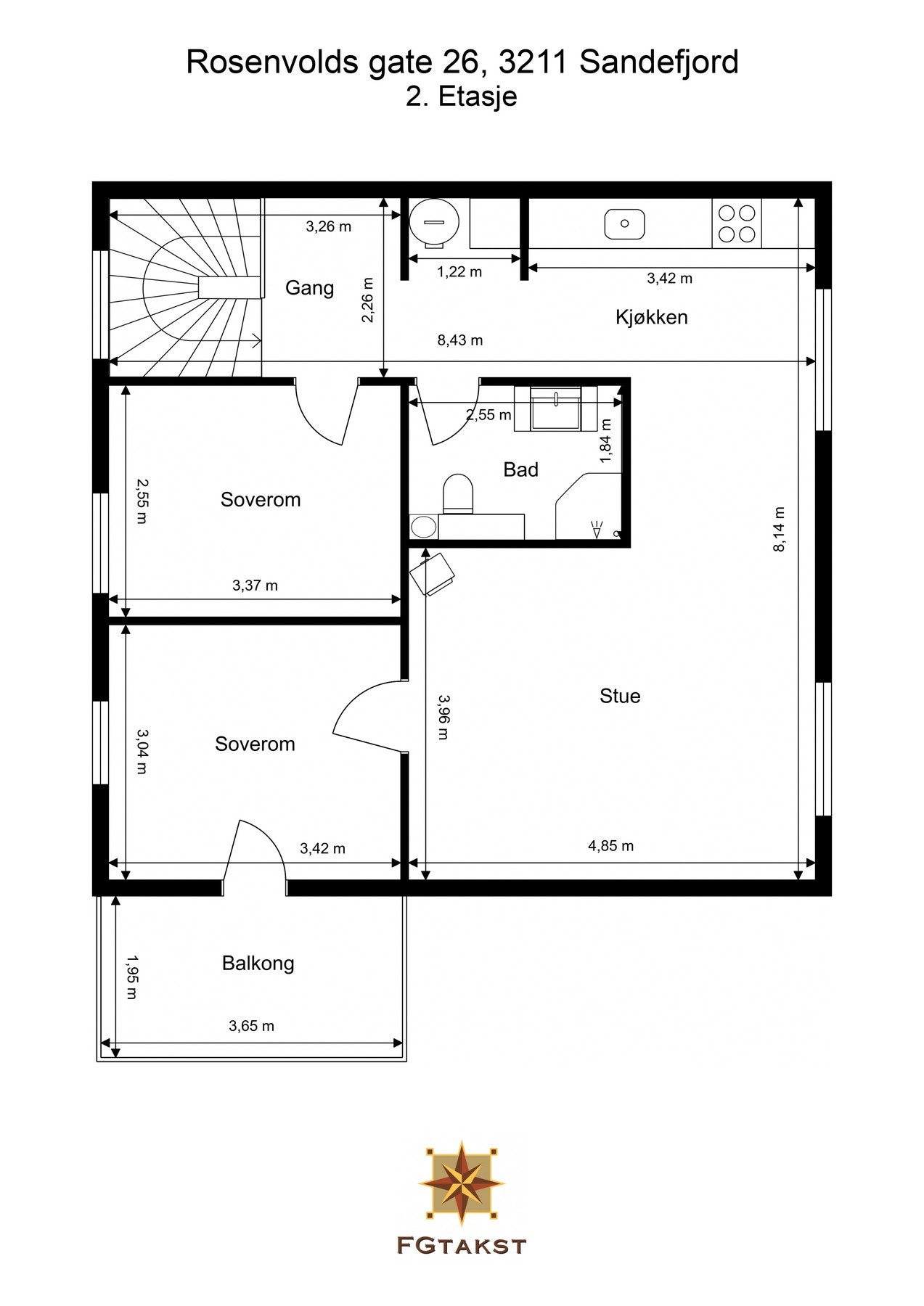 Plantegning 2.etasje Galleribilde