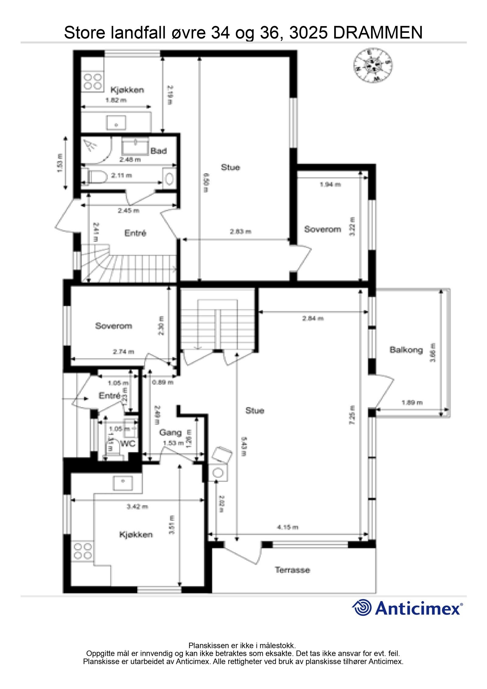 Plantegning 1.etasje Galleribilde