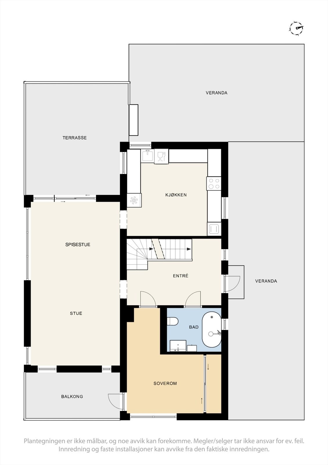 Plantegning 1. etasje. Galleribilde