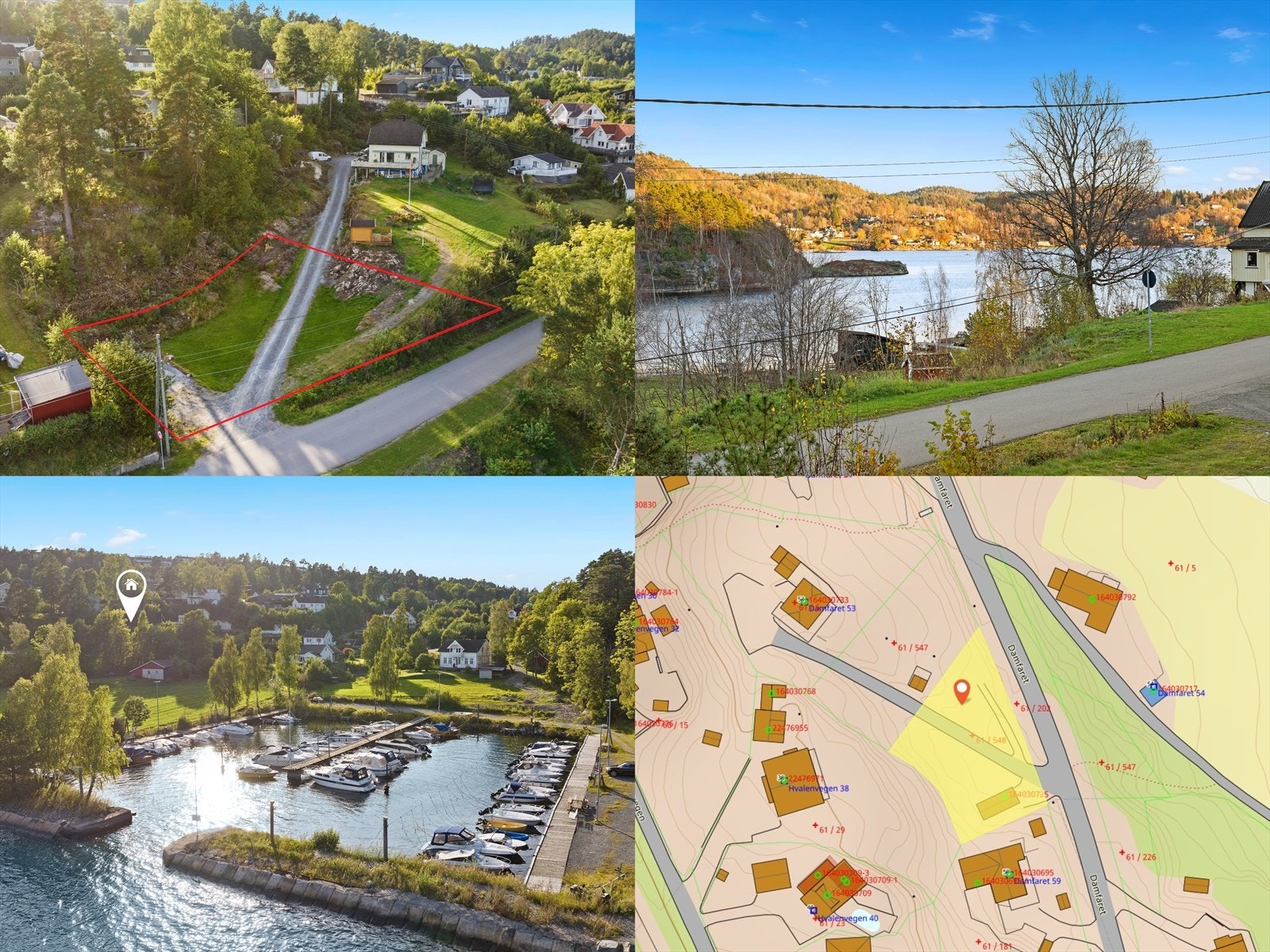 Aktiv eiendomsmegling v/Rose Røstberg presenterer tomt på Damfaret beliggende på Hvalen i Porsgrunn. Foto: Boligfotograf1 Galleribilde