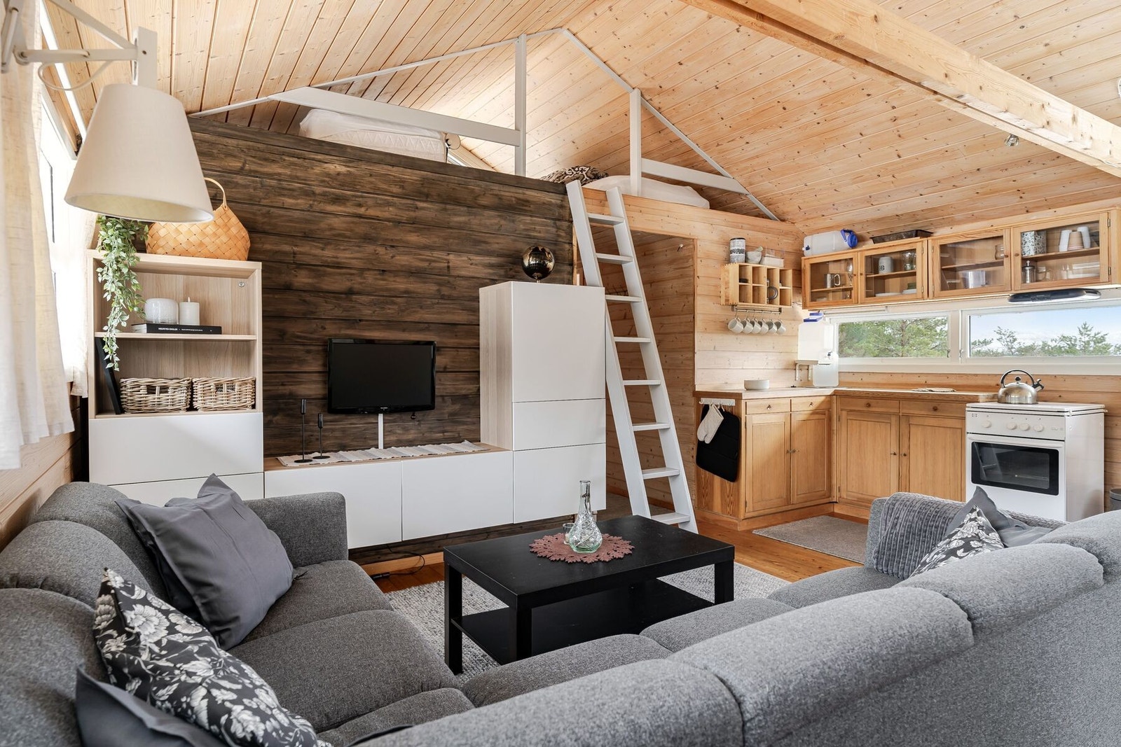 Stue/kjøkkenløsning på ca. 31m² Galleribilde