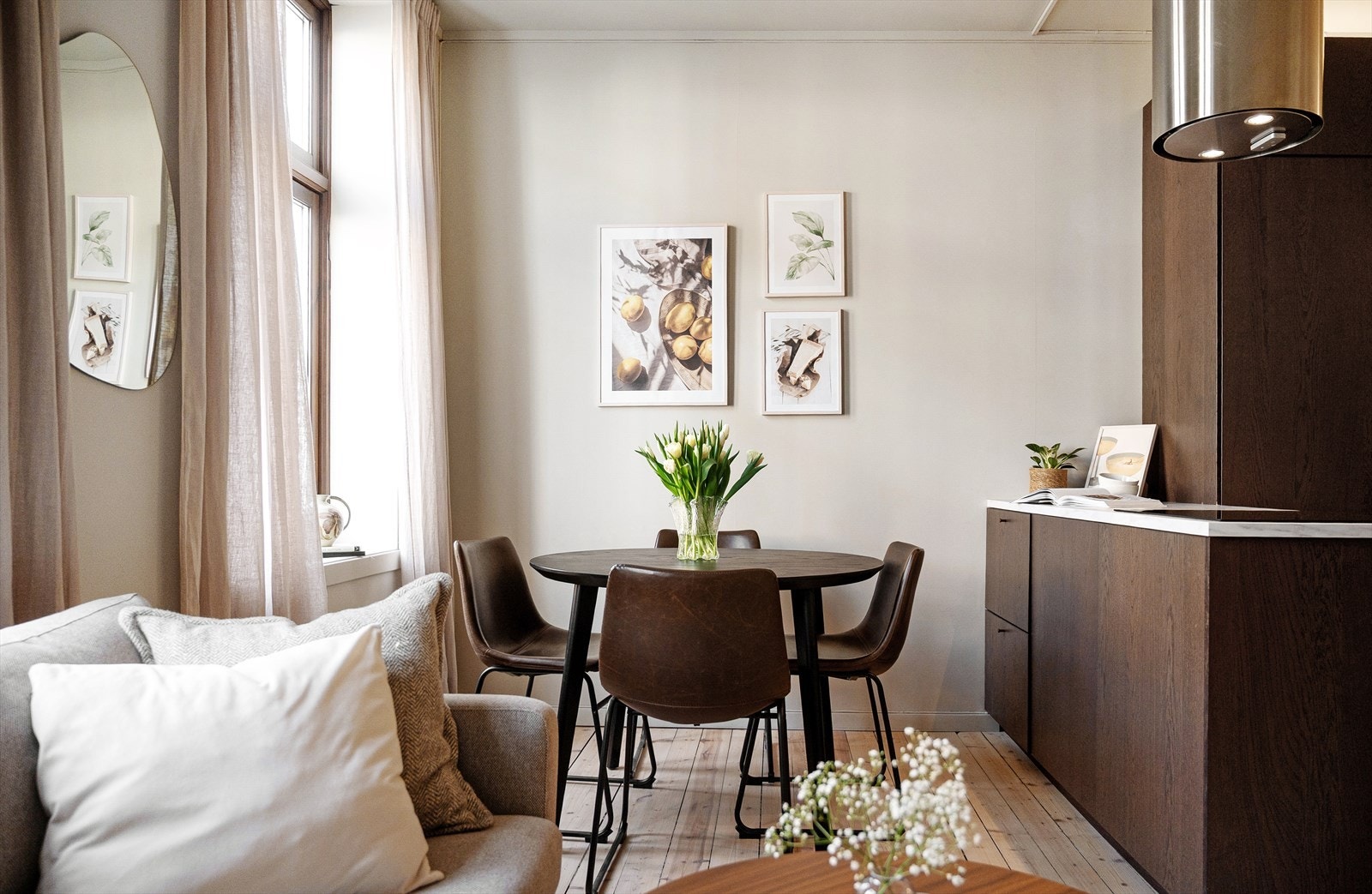 Den åpne løsningen gir fleksible møbleringsmuligheter. Galleribilde