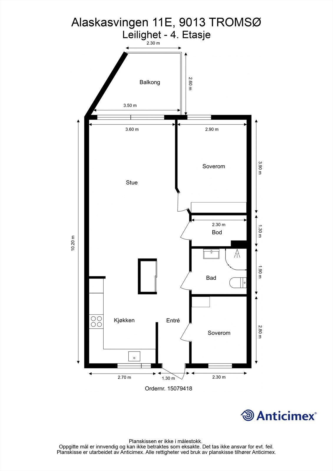 Planillustrasjon leilighet Galleribilde